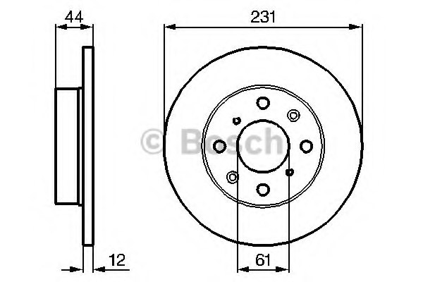 BOSCH 0 986 478 587 Brake Disc
